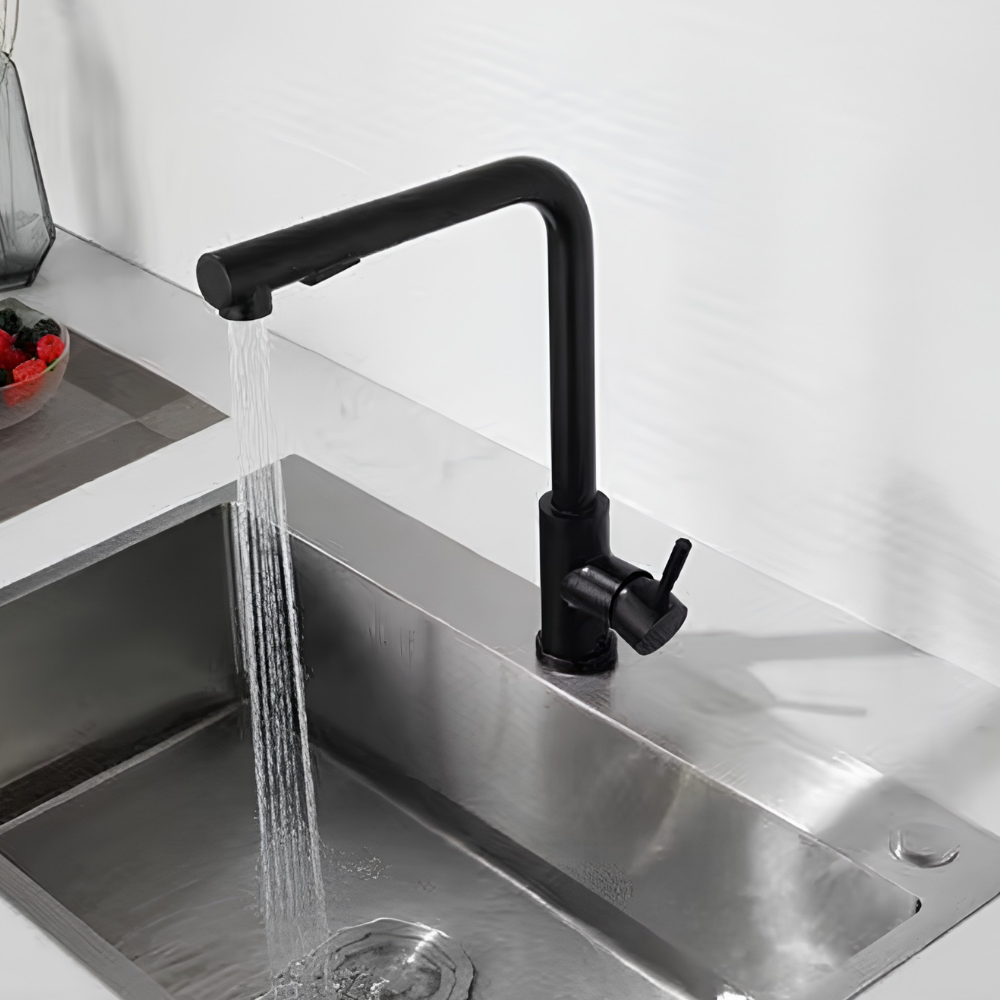 Flow - Pull Out Kitchen Tap - Straight Neck - Spray Modes