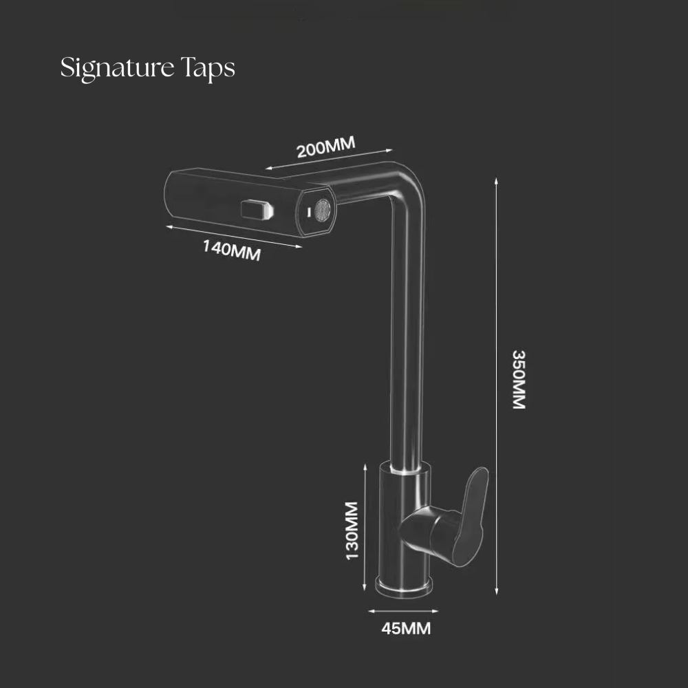 Techno - Pull Out Kitchen Tap - 360° Swivel Spray Head