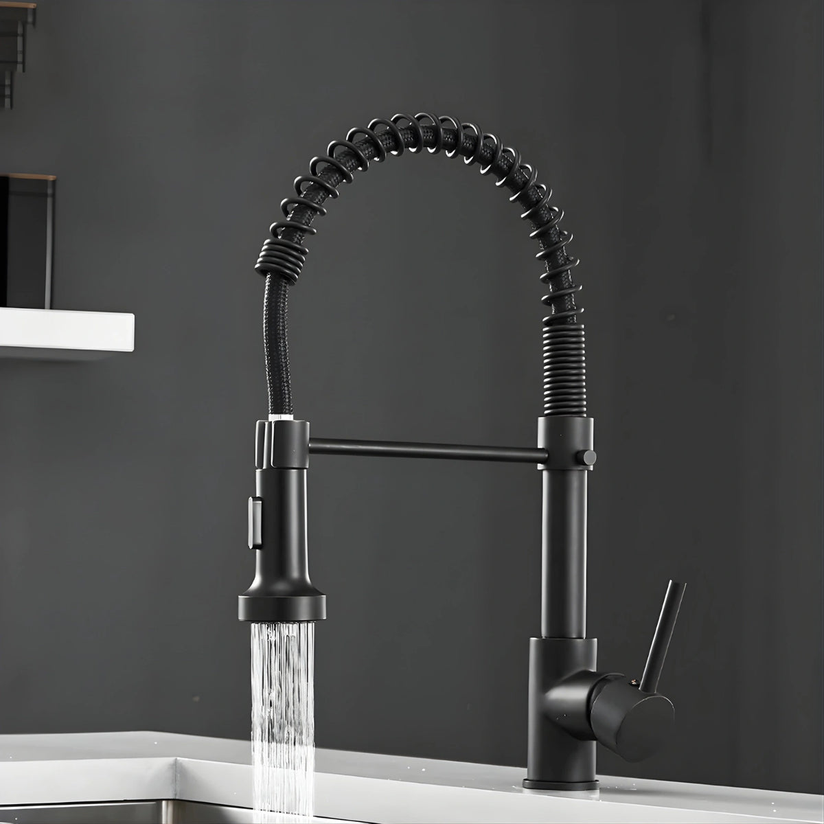 Flint - Pull Out Kitchen Tap - Spring Neck - Dual Spray