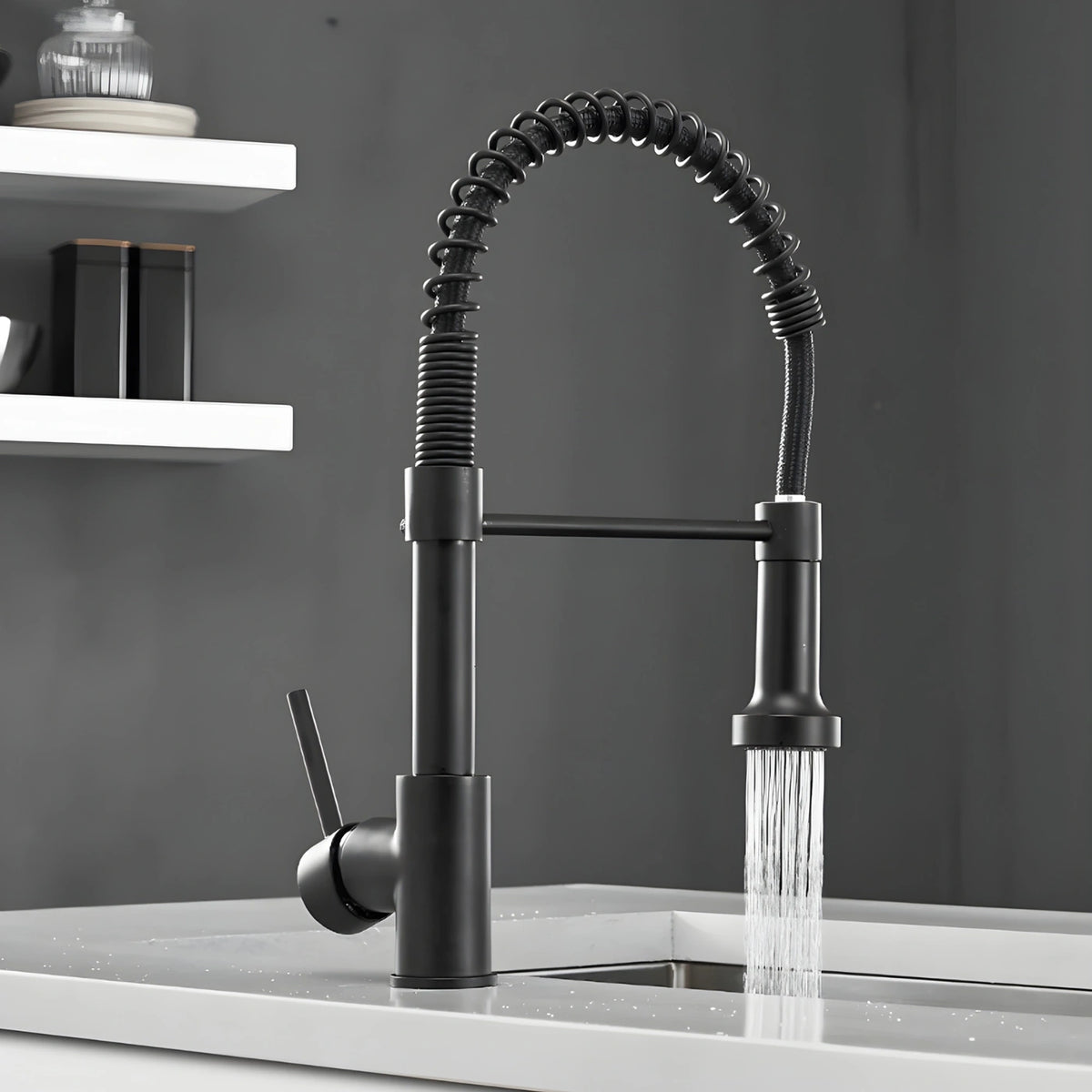 Flint - Pull Out Kitchen Tap - Spring Neck - Dual Spray