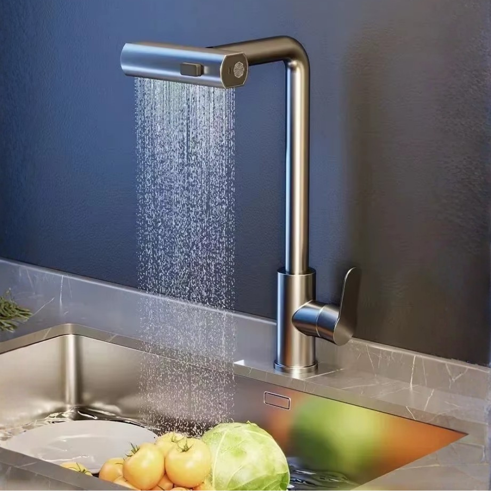 Techno - Pull Out Kitchen Tap - 360° Swivel Spray Head