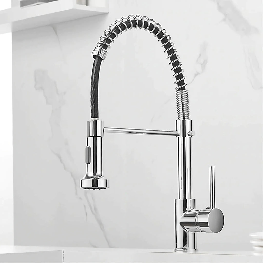 Flint - Pull Out Kitchen Tap - Spring Neck - Dual Spray