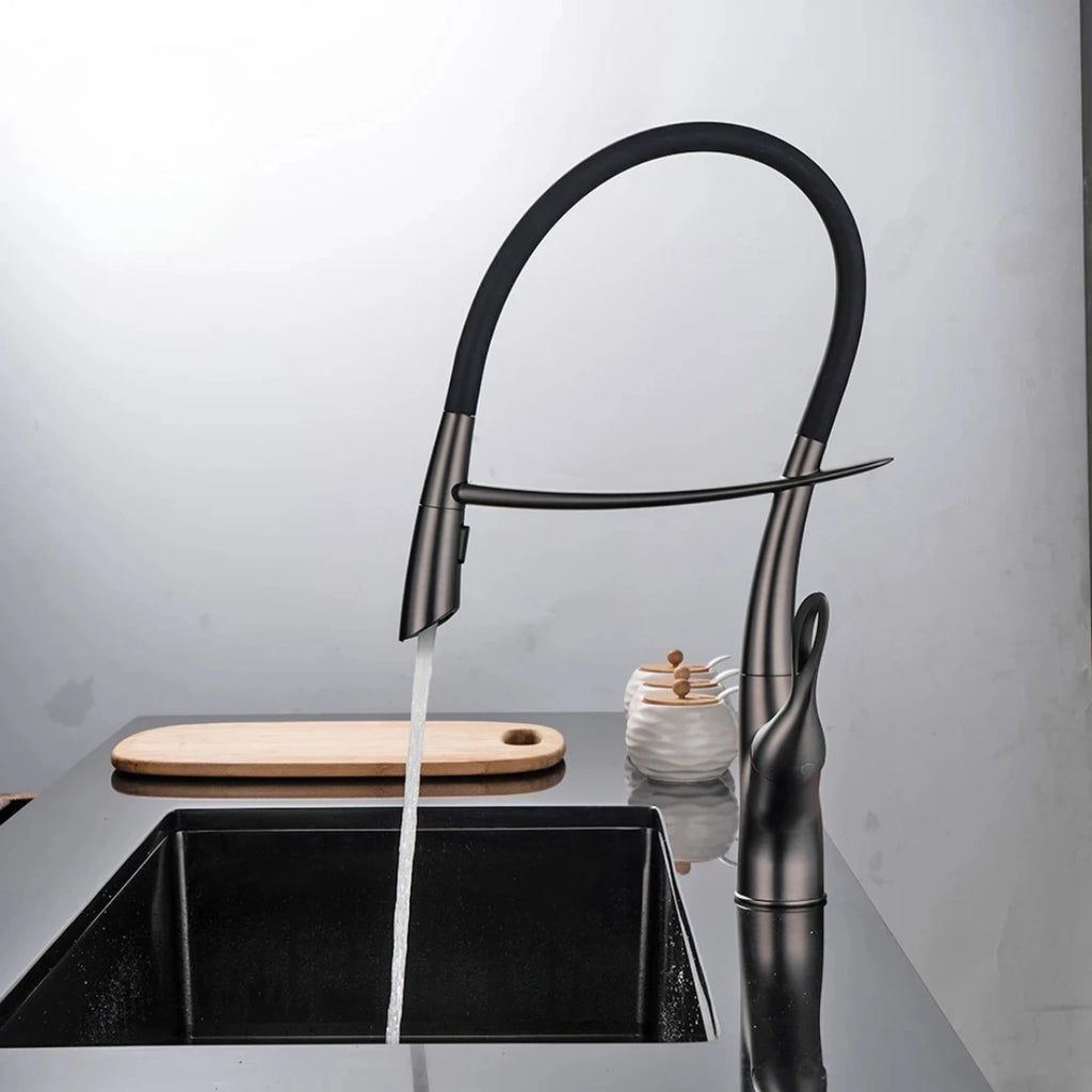 Orbit - Pull Out Kitchen Tap - Gun Metal - Smart Touch Control - Spray Modes