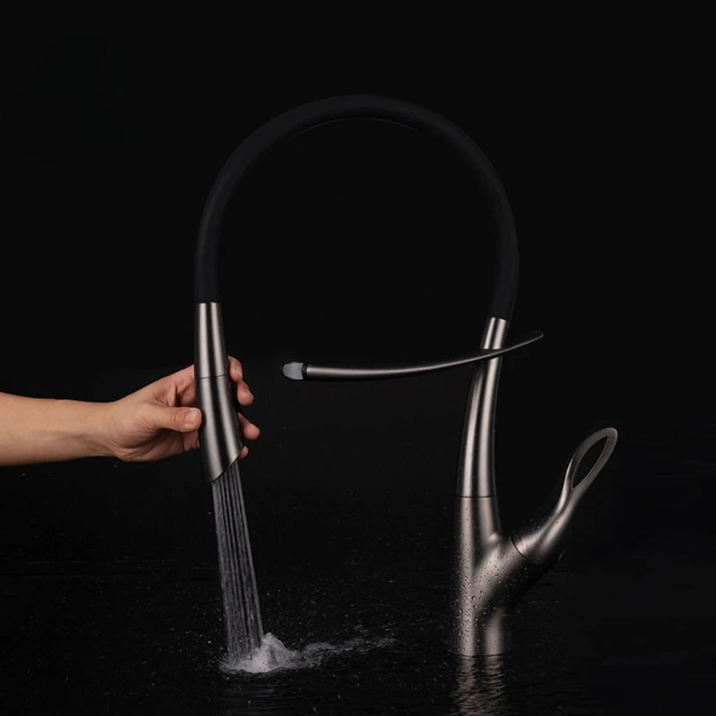Orbit - Pull Out Kitchen Tap - Gun Metal - Smart Touch Control - Spray Modes