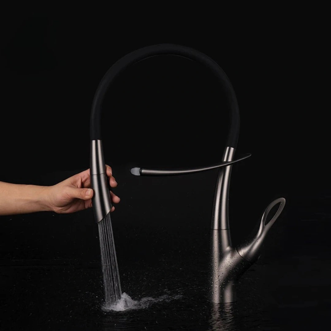 Orbit - Pull Out Kitchen Tap - Gun Metal - Smart Touch Control - Spray Modes