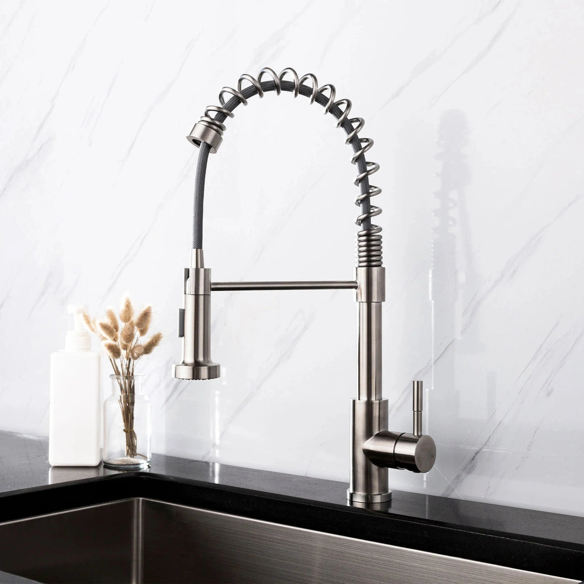 Flint - Pull Out Kitchen Tap - Spring Neck - Dual Spray