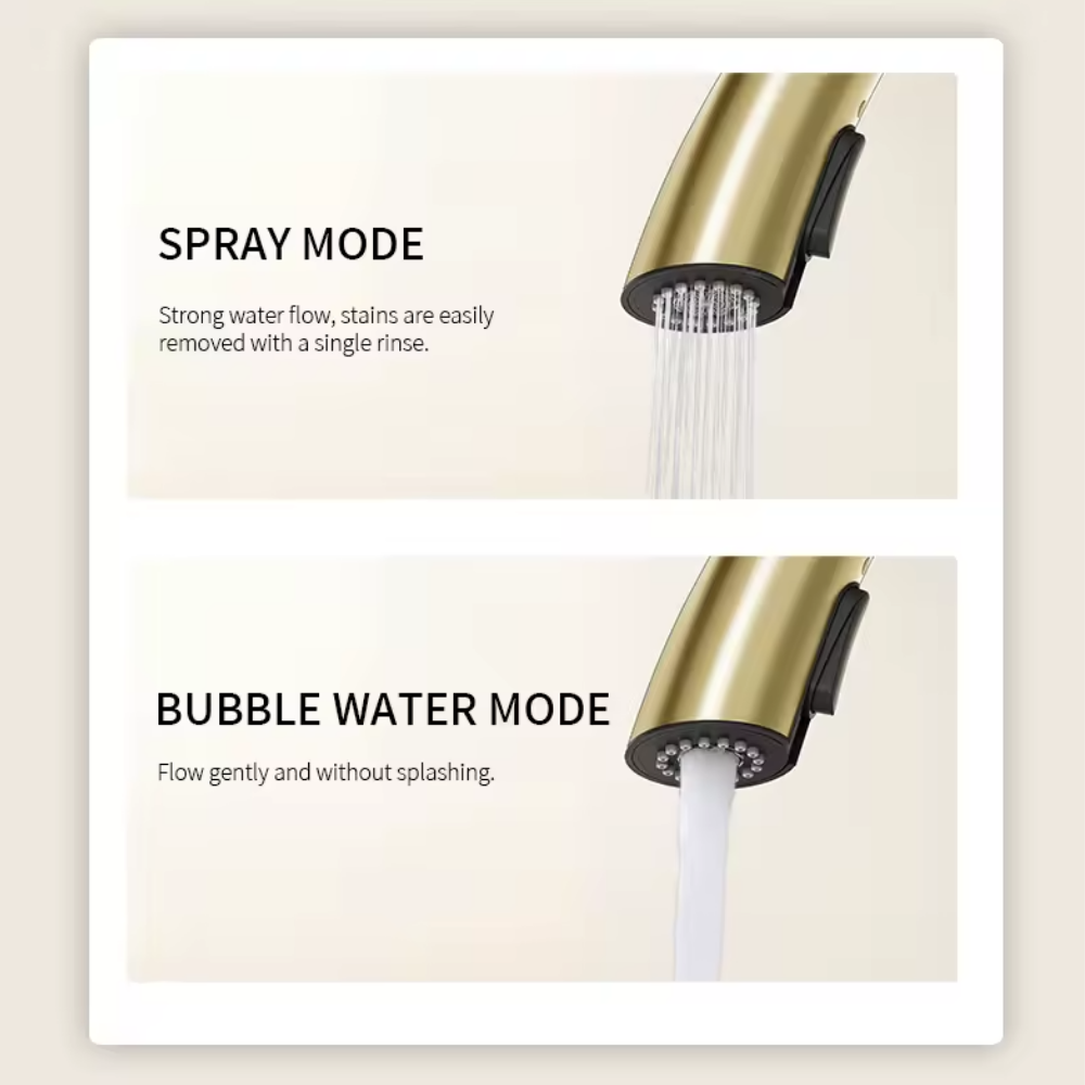 Blow - Pull Out Kitchen Tap - Goose Neck - Spray Modes