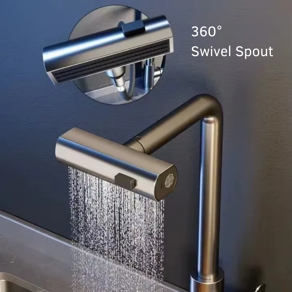 Techno - Pull Out Kitchen Tap - 360° Swivel Spray Head