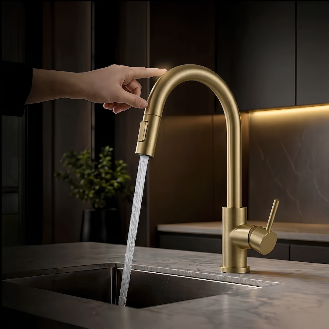 Apex - Pull Out Kitchen Tap - Smart Touch Control - Goose Neck - Spray Modes