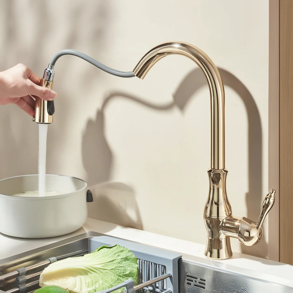 Gate - Pull Out Kitchen Tap - Goose Neck - Spray Modes