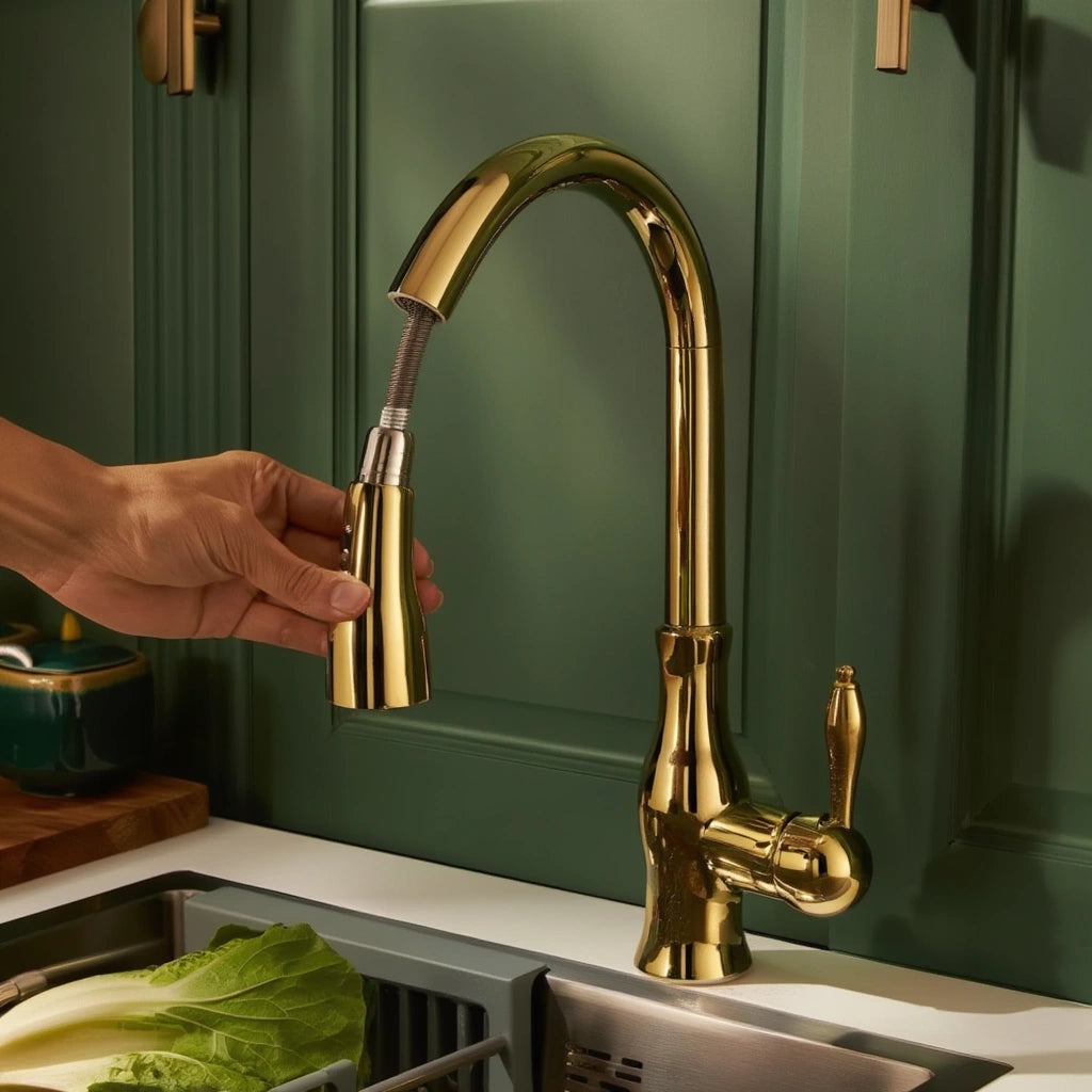 Gate - Pull Out Kitchen Tap - Goose Neck - Spray Modes