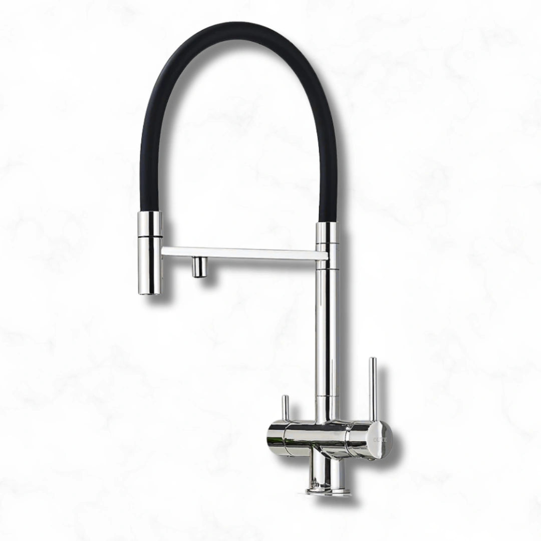 Crown - Pull Out Kitchen Tap - Spring Neck - Dual Spout