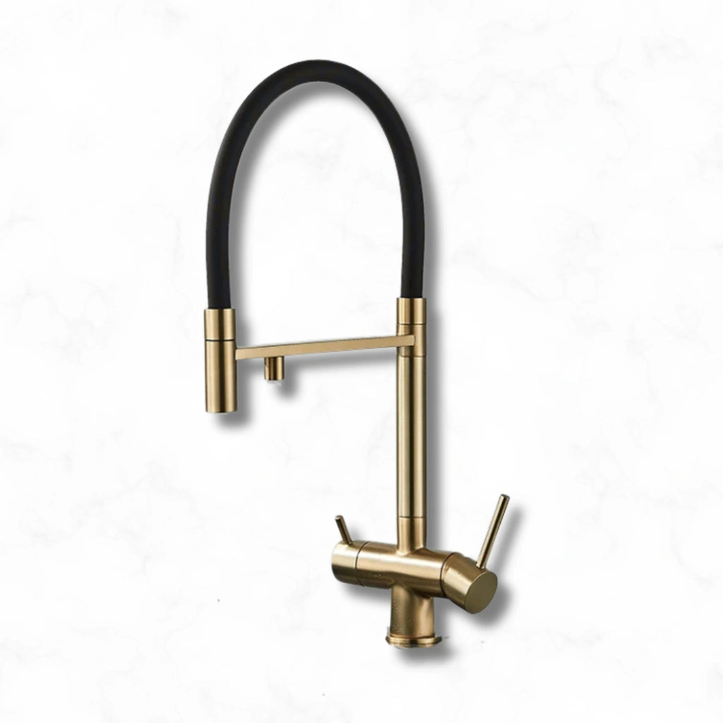 Crown - Pull Out Kitchen Tap - Spring Neck - Dual Spout