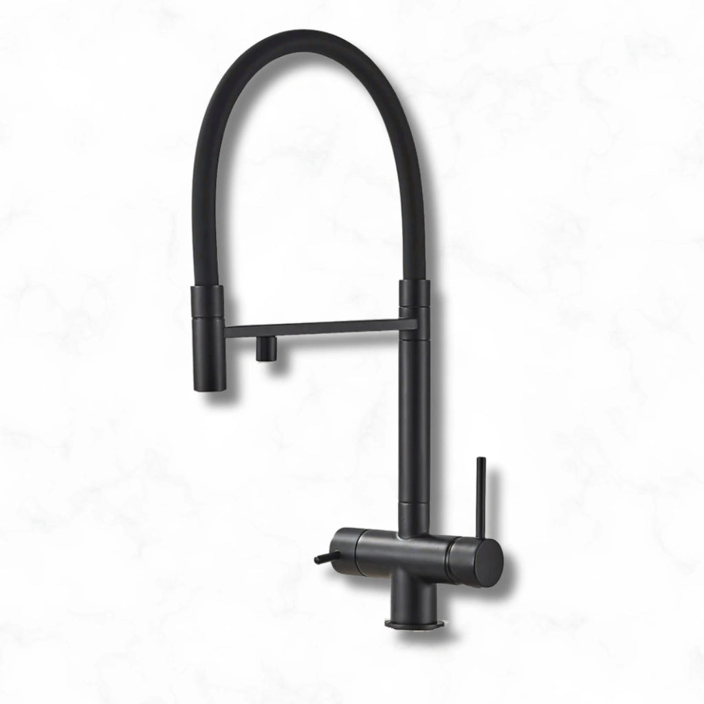 Crown - Pull Out Kitchen Tap - Spring Neck - Dual Spout