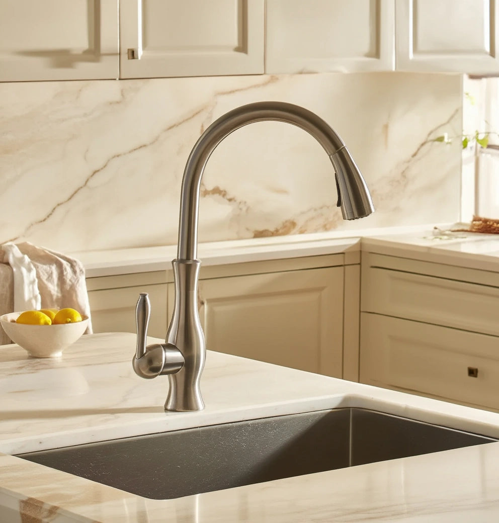 Gate - Pull Out Kitchen Tap - Goose Neck - Spray Modes