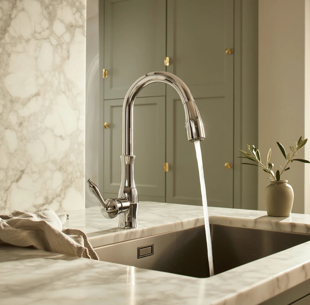 Gate - Pull Out Kitchen Tap - Goose Neck - Spray Modes