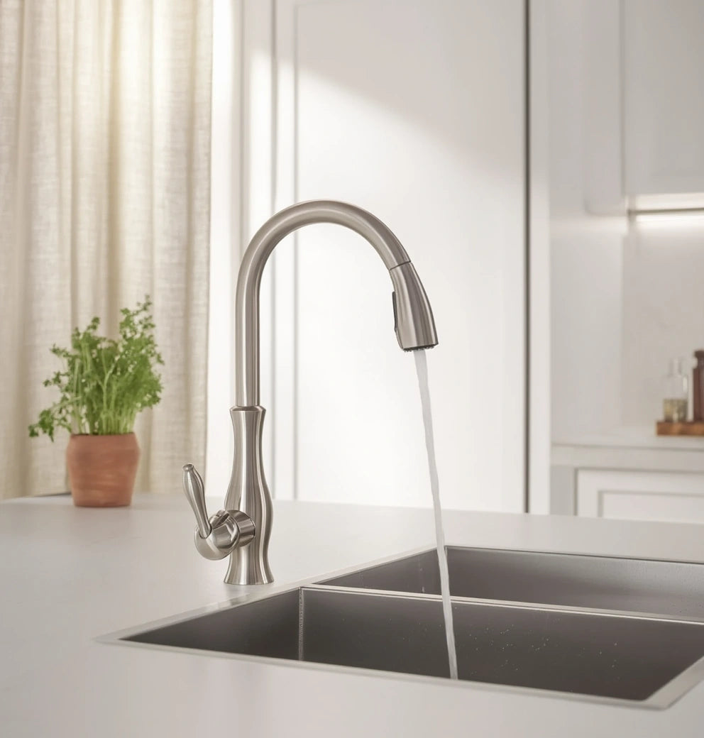 Gate - Pull Out Kitchen Tap - Goose Neck - Spray Modes