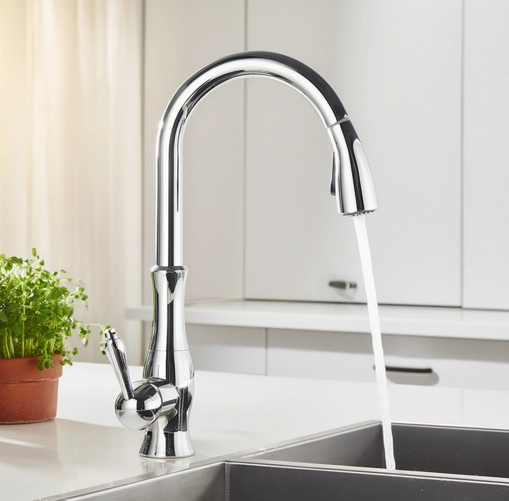 Gate - Pull Out Kitchen Tap - Goose Neck - Spray Modes