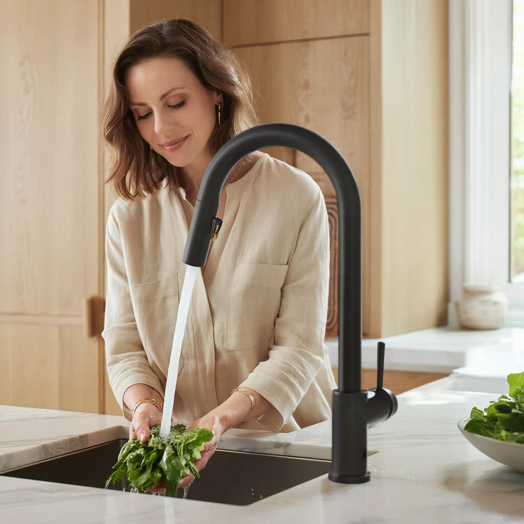 Apex - Pull Out Kitchen Tap - Smart Touch Control - Goose Neck - Spray Modes