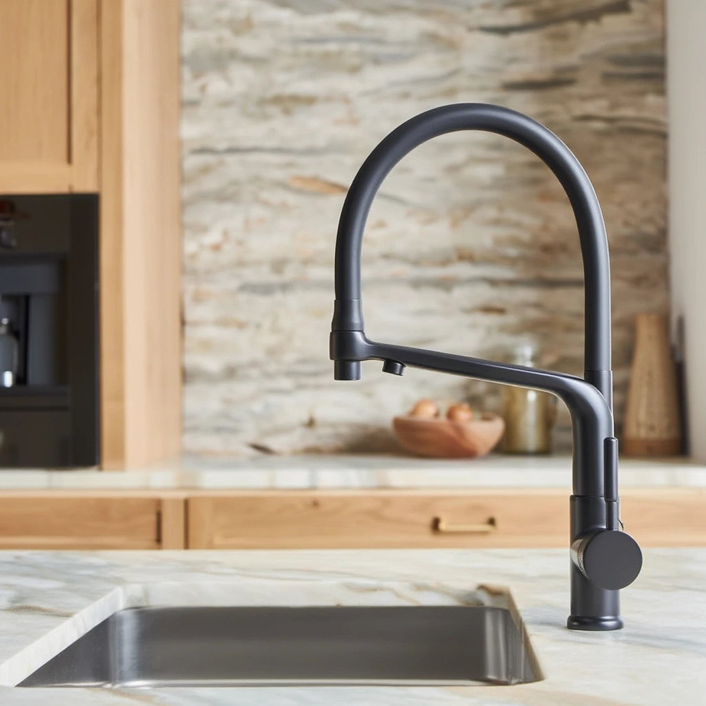 Forge - Kitchen Mixer Tap with Water Filter - Goose Neck - Dual Spout - Spray Modes