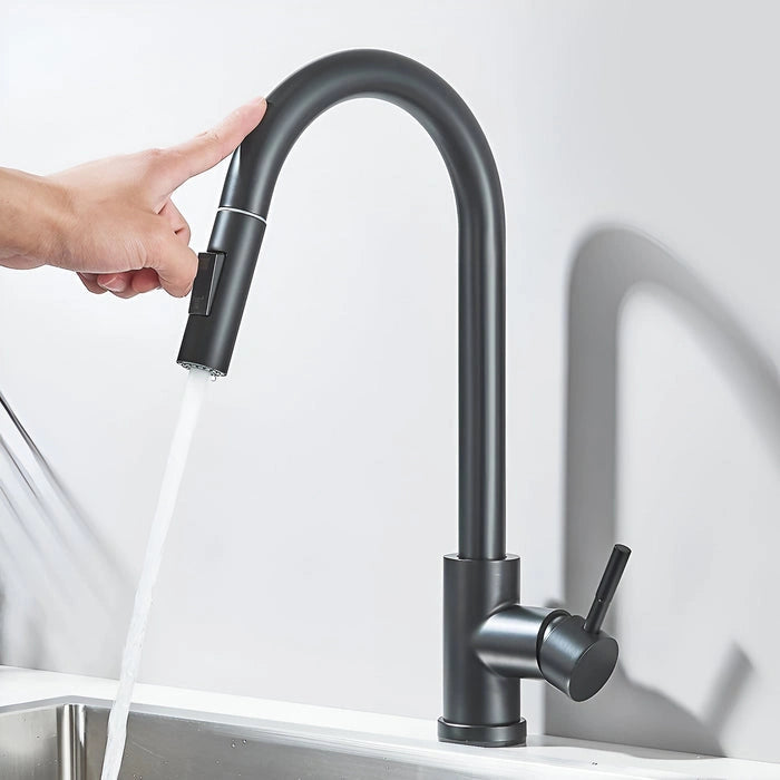 Apex - Pull Out Kitchen Tap - Smart Touch Control - Goose Neck - Spray Modes