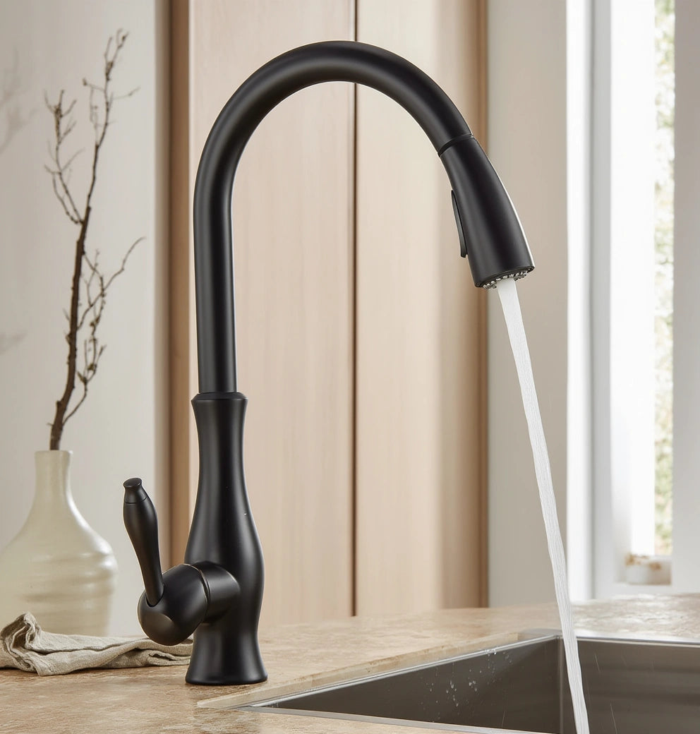 Gate - Pull Out Kitchen Tap - Goose Neck - Spray Modes