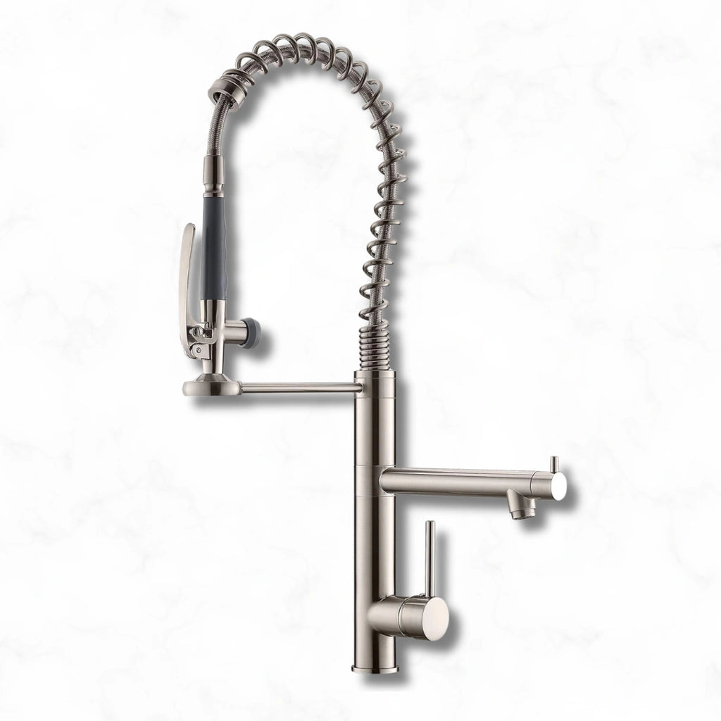 Ridge - Pull Out Kitchen Tap - Spring Neck - Dual Spray - Dual Spout