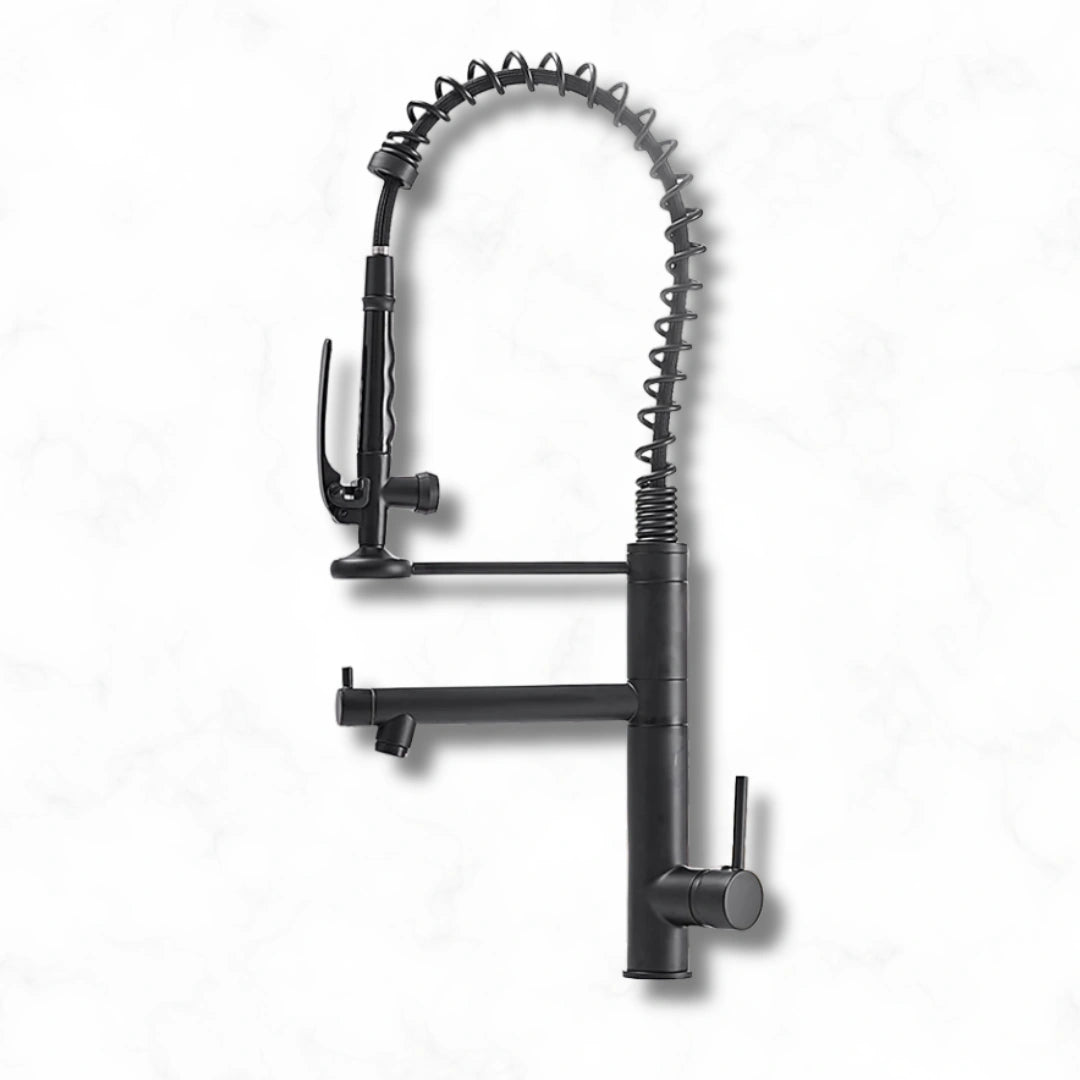 Ridge - Pull Out Kitchen Tap - Spring Neck - Dual Spray - Dual Spout