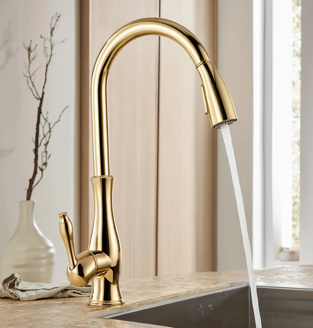 Gate - Pull Out Kitchen Tap - Goose Neck - Spray Modes