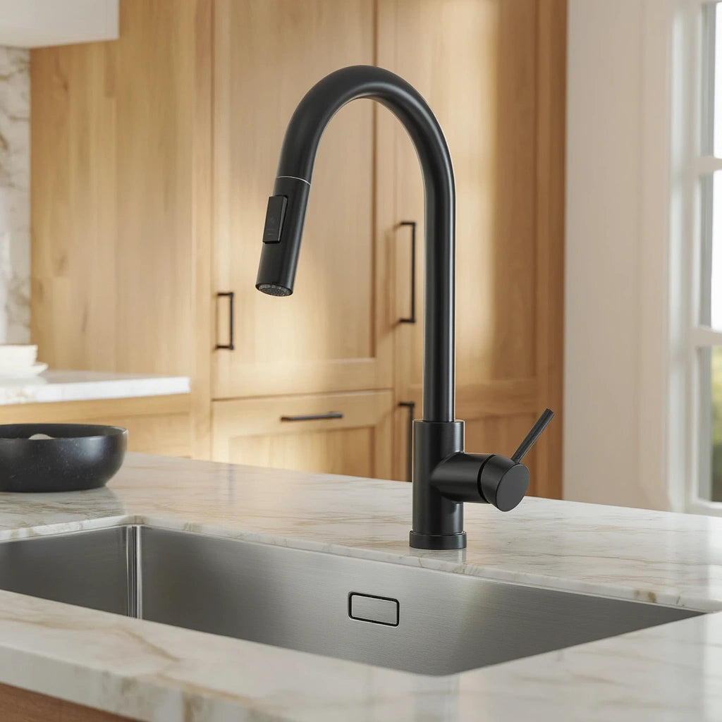 Apex - Pull Out Kitchen Tap - Smart Touch Control - Goose Neck - Spray Modes