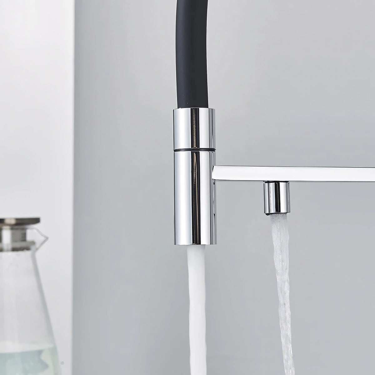Crown - Pull Out Kitchen Tap - Spring Neck - Dual Spout
