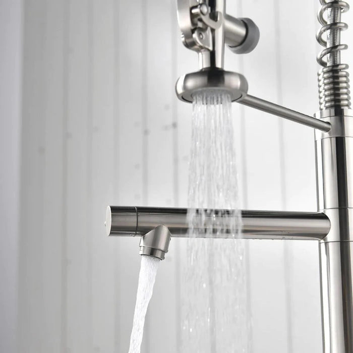 Ridge - Pull Out Kitchen Tap - Spring Neck - Dual Spray - Dual Spout