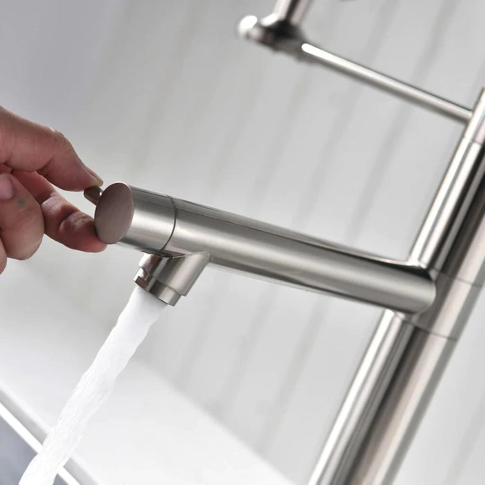 Ridge - Pull Out Kitchen Tap - Spring Neck - Dual Spray - Dual Spout