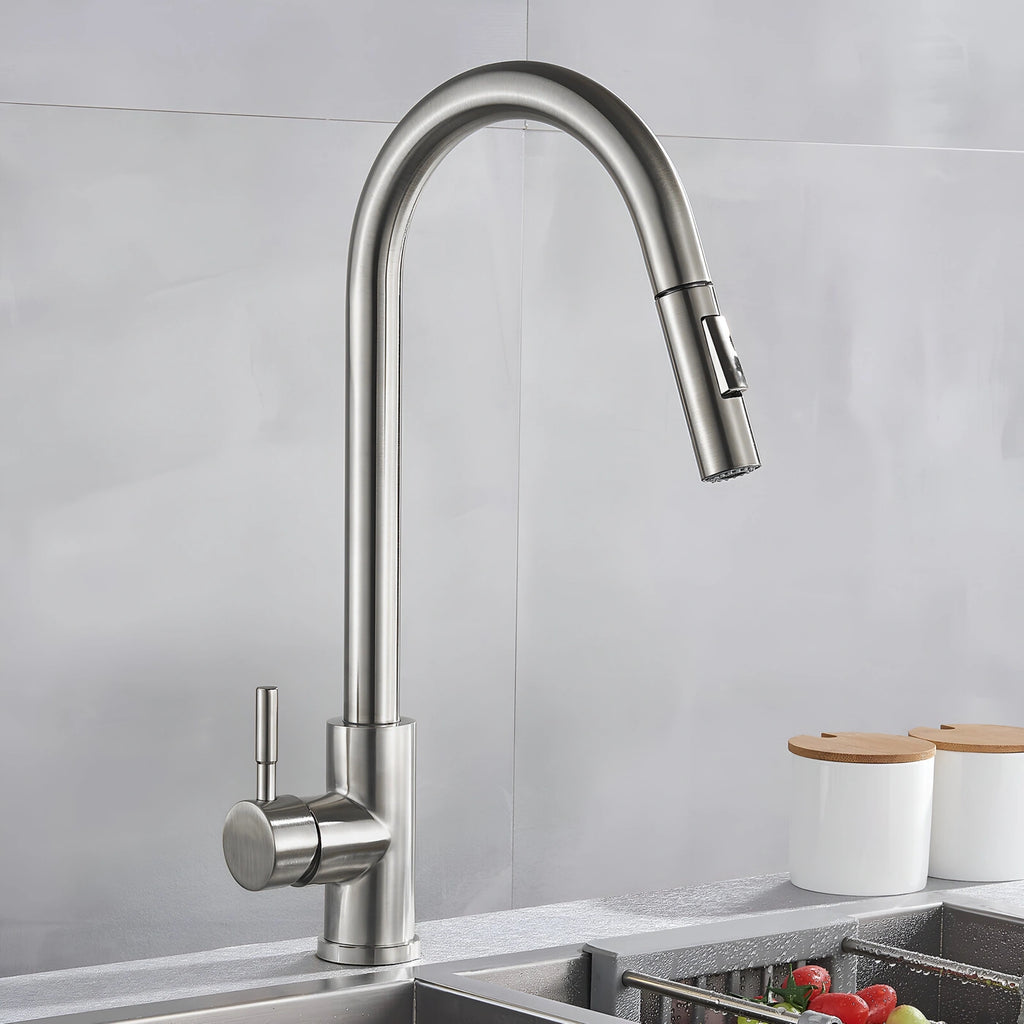 Apex - Pull Out Kitchen Tap - Smart Touch Control - Goose Neck - Spray Modes